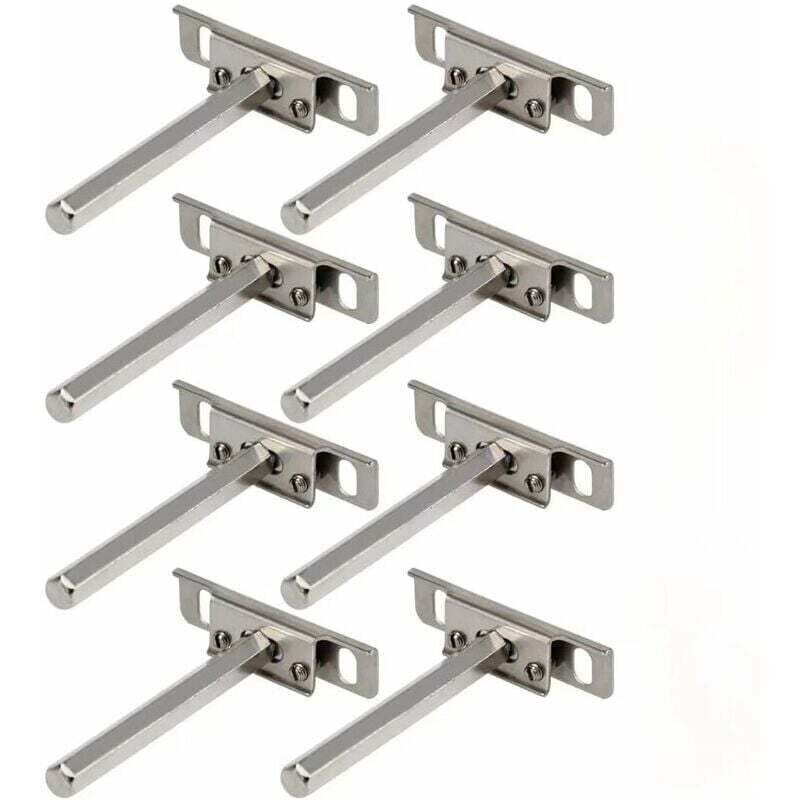 Stützt Metall Für Flottante-etagere, 8 Stück, Stützwand, Diskretes Modell Zur Fixierung, Tabletts, Rangement-stütze Für Flottante-etagere, Unsichtbare Fixierung