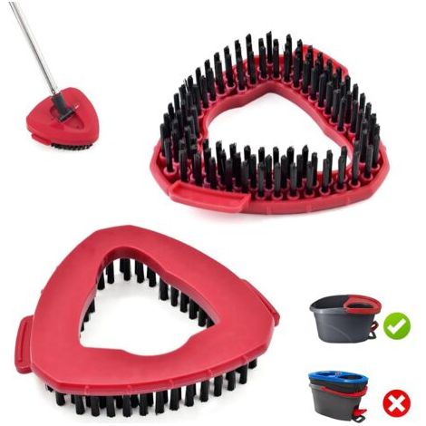 2er-pack Ersatz-schrubbmoppköpfe, Kompatibel Mit Vileda Easywring Spinning Mop Base Für Die Bodenreinigung (2 Rot)