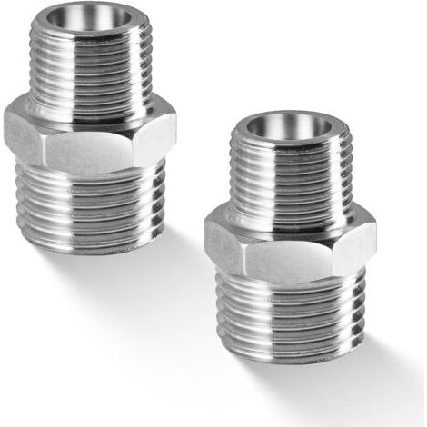 Duschschlauch-anschluss (2er-pack), Edelstahl-duschschlauch-adapter, Männliche Anschlüsse, Ersatz-badezimmerzubehör