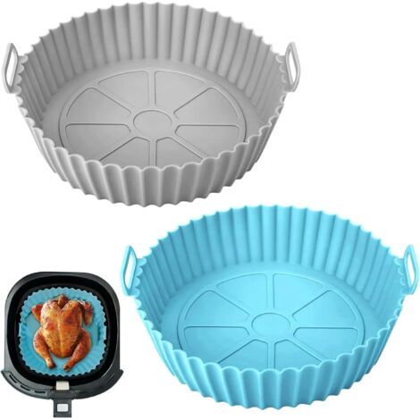 Heißluftfritteuse-einlagen, Antihaft-luftfritteusen-zubehör, Luftfritteusen-einlage Aus Lebensmittelechtem Silikon, 2er-pack, Hitzebeständig Bis 450 °f