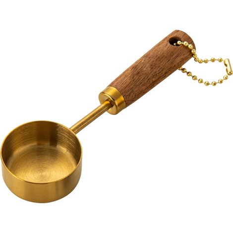 Goldene Messbecher, Edelstahl-messlöffel Mit Holzgriff, Flüssigkeitsmessbecher, Küchenutensilien Zum Backen Und Kochen, Küchendekoration