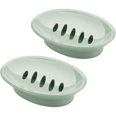 2 Stück Kunststoff-seifenschale, Seifenhalter Für Dusche, Badezimmer, Küche, Grün