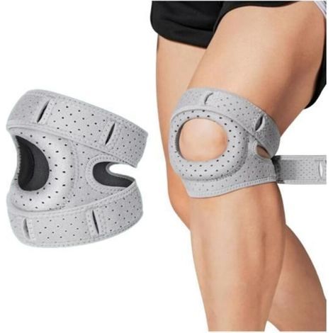 Orthopatella Knieschoner, Ortho Kniestütze, Verstellbare Ortho Patella Knieschoner, Für Läufer, Tennis, Arthritis Patella (grau)