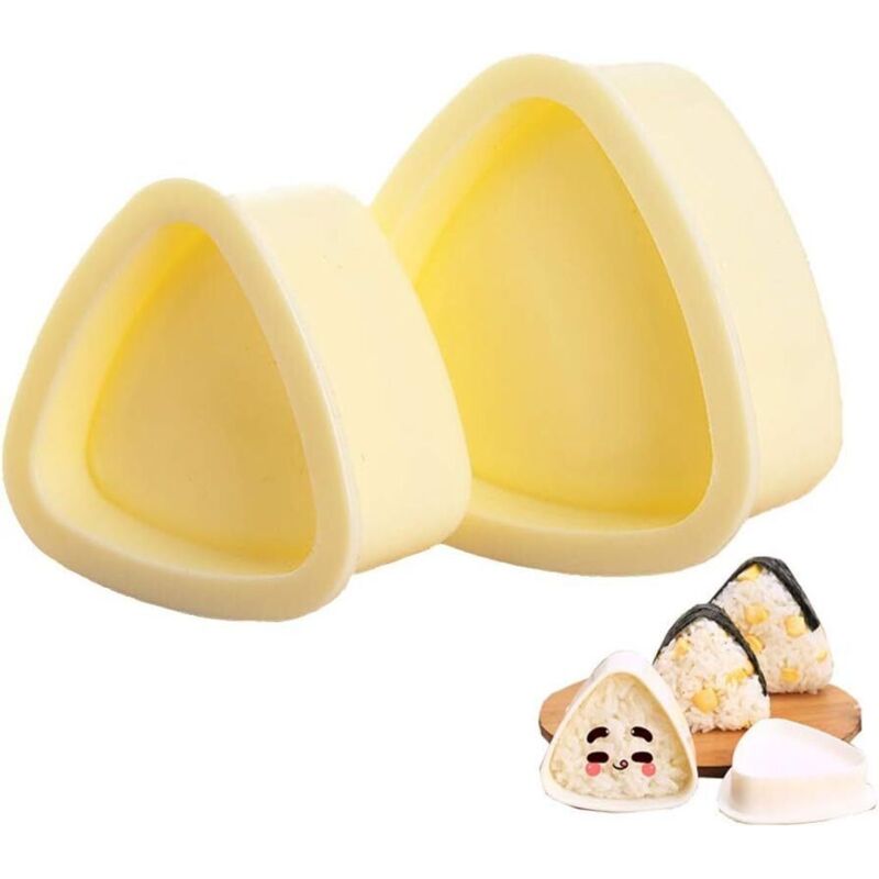 Set Mit 2 Dreieckigen Onigiri-formen Für Reisbällchen, Perfekt Für Japanische Bento-mahlzeiten, Ideal Für Die Zubereitung Von Sushi Zu Hause.