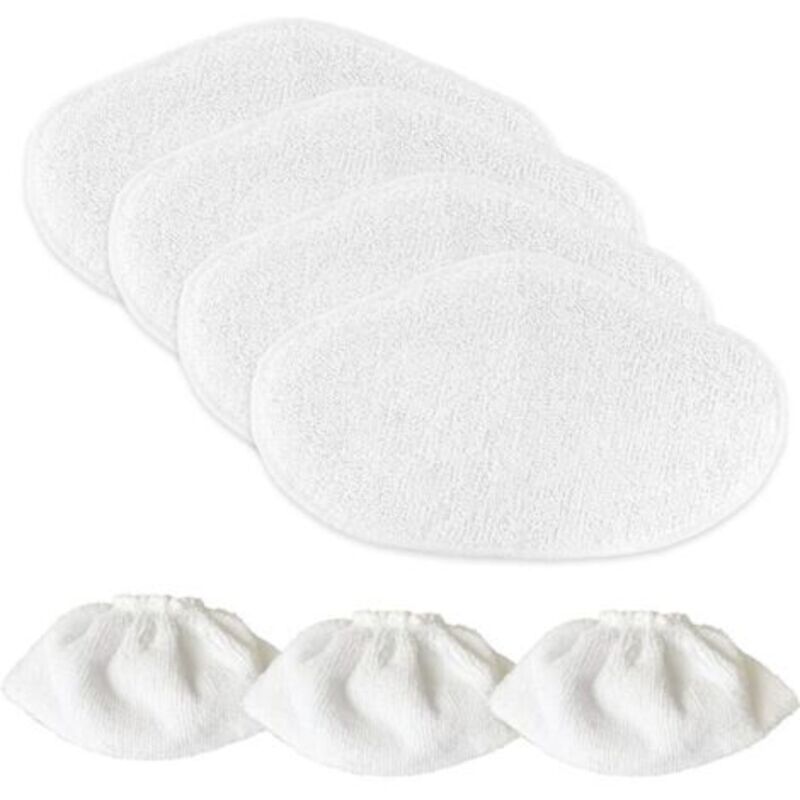 Pr. Serpillières Microfibres Pour Polti Vaporetto Paeu0332 Sv440 Double, Sv450, Sv460, 4 Wiederverwendbare Netto-lingettes, 3 Paeu0282 Balai-dampf-steckdosen