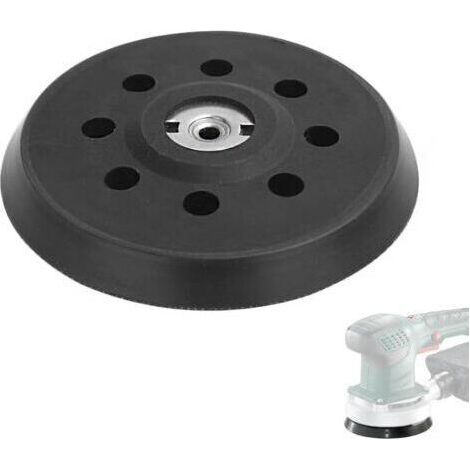 Gvss 1 Stück Schleifpad 125 Mm 631220000, 125 Mm Schleifpad, Perforiert, Mit Klettverschluss, Kompatibel Mit Metabo Sxe 325 Intec 425 Turbotec, Schwarz