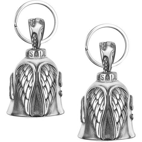 2 Stück Schutzglocke, Verchromter Motorrad-schlüsselanhänger Für Zubehör (silber)