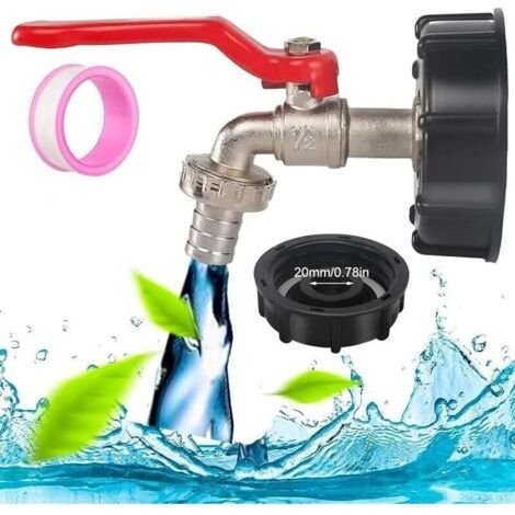 Bac-gewindeanschluss, Tankdapter, S60x6-wasserhahnanschluss, Gartenhahn Mit Messingadapter, 1000 Liter Gartenhahn Für Regenwassersammler
