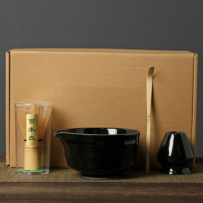 4-teilige Matcha-box – Schneebesen + Schüssel Im Song-dynastie-stil – Keramik