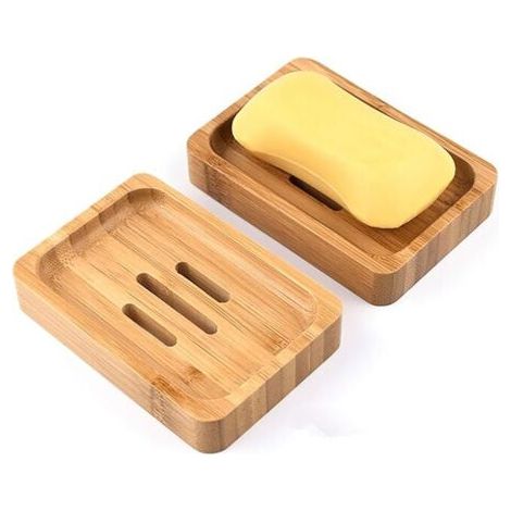 2er-pack Seifenschale Aus Natürlichem Bambusholz, Seifenschale Für Badezimmer, Dusche, Bastel-seifenhalter Für Seifen, Schwämme Und Mehr