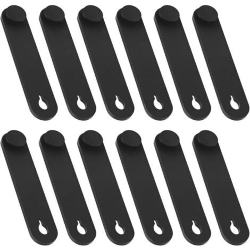 12 Stück Gummi-kabelbinder Für Motorrad, Auto, Mechanisches Produkt, Heim-ladekabel, 57 X 12 Mm, Schwarz