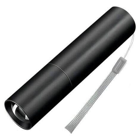 Mini Wiederaufladbare Led-taschenlampe, Hohe Helligkeit, Tragbar, 1200 Lumen, Wasserdicht, Zoom, Mit Usb-kabel, Ideal Für Camping, Wandern, Radfahren Usw.