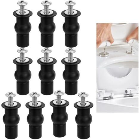 10 Stück Toilettensitz-zubehör, Befestigungsschrauben, Scharniere, Gummimuttern, Befestigungselemente, Sackloch-zubehör