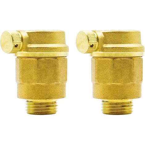 2er-pack Automatisches Ablassventil, Dn15 G1/2 Zoll Messing-auslassventil, Schnellentleerung Mit Filter Für Solarwarmwasserbereiter