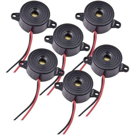 Elektronischer Summer, 12 V, Summer, Dc 3–24 V, 12 V, Sirene, Summer, 90 Db, Elektronischer Alarmsummer, Summer-alarmsystem Für Physikalische Schaltkreise, Dauerton, 6 Stück, Kabellänge 10 Mm