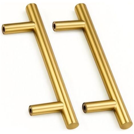 2 Einheiten Goldfarbener Edelstahl-türknauf, Möbelgriff Mit Schrauben Für Schublade, Küchenschrank, Heimdekoration, Loch-zu-loch-mittelabstand 128 Mm