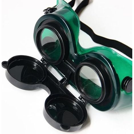 1 Stück Schweißbrille, Hochklappbares Visier, Schutzbrille, Schweißen, Löten, Brennerschneidbrille, Helm, Maske