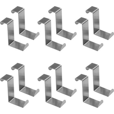 Türhaken, 12 Stück Edelstahl-türhaken, Umkehrbarer Z-förmiger Türhaken (2 Cm – 4,5 Cm)