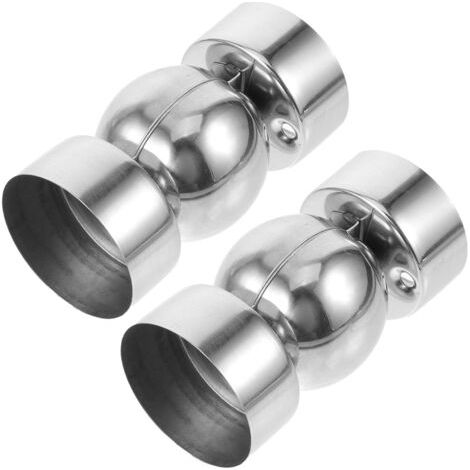 2 Stück 0,4 Mm Ultradünne Edelstahl-handlauf-rohrverbinder, Universelles Treppengeländer-zubehör, Handlauf-eckzubehör Mit 4 Schrauben