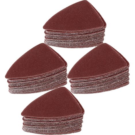 Lot Von 100 Papierschleifpapieren Für Ponceuse De Détail (typ Doigt), 70 X 100 Mm, Körnung 240, Kastanienbraun
