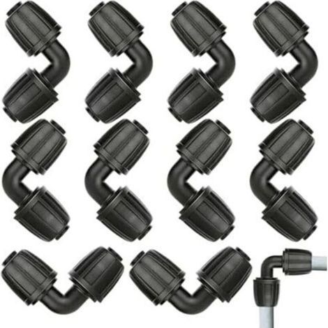 10 Stück Mikro-tropfsystem-l-anschluss – 1/2-zoll-verbindung, Winkel-gartenschlauchanschlüsse, Universell, Robust Und Langlebig, Für Landwirtschaftliches Und Häusliches Bewässerungszubehör