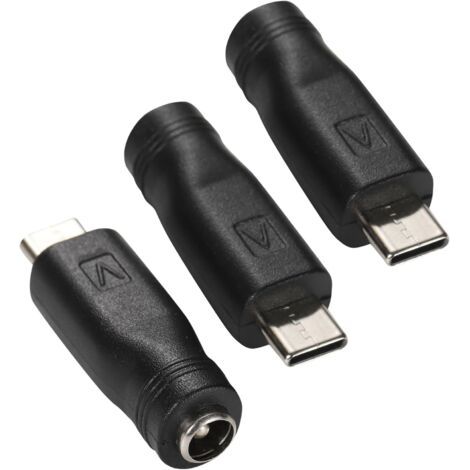 Usb-c-auf-dc-netzteil (3er-pack), 5,5 X 2,1 Mm Typ-c-stecker Auf Dc-buchse, Hohlstecker Zum Laden Von Geräten.
