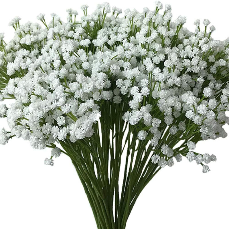 9 Weiße Künstliche Schleierkrautzweige – Fake Air Girl, Dekorative Füllblumen Für Blumensträuße Und Tafelaufsätze