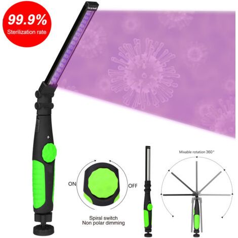 Uv-uv-desinfektionslampe, Tragbar, Tragbare Ménage-led-leuchte, Violette Lampe, Keimtötende Lampe, Mobile Entfernung Von Acarias