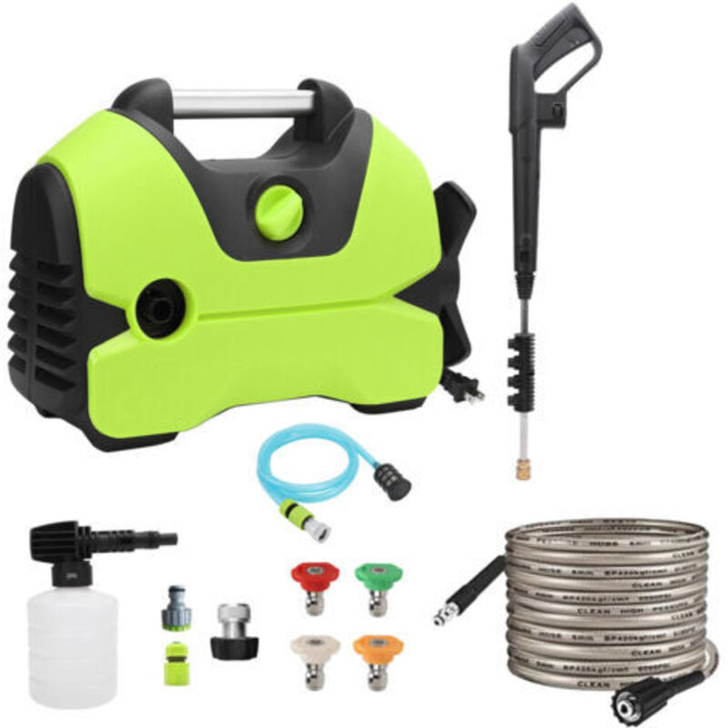 Elektrischer Höchstdruck Von 2000 Psi, 1,2 Gpm Mit 9,75 M Reichweite Und Mousse-kanone. Ideal Für Den Innenraum Von Autos Und Terrassen. Vert