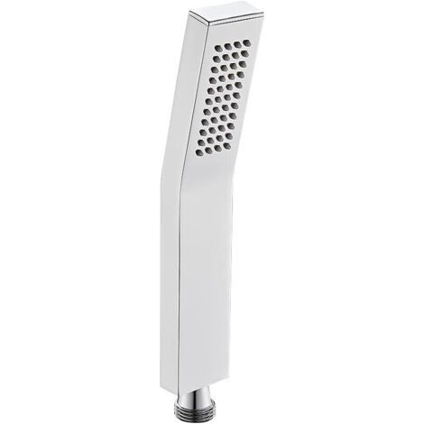 Handbrause Aus Messing, Quadratisch, Duschkopf Mit Hohem Wasserdruck, Luxuriöser Duschkopf Mit Einzelfunktion, Duschkopf Aus Silikon, Chrom-finish