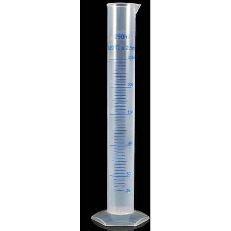 Ulisem 1 Stück Labormesswerkzeug 250 Ml Kunststoff-messzylinder Bandwaage Rohr Chemische Laborausrüstung