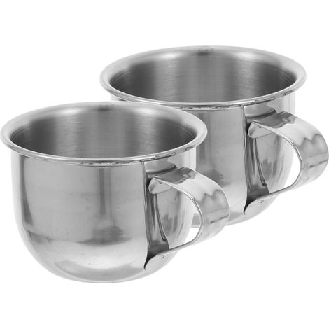 Set Mit 2 Getränkebechern Aus Edelstahl 304, Kleine Teetasse Mit 70-ml-griff, Rostfreier Sake-becher Für Zuhause Und Restaurant