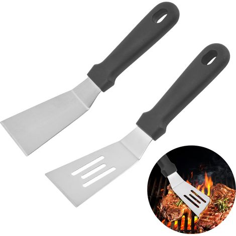 Lot Von 2 Kleinen Pfannenwendern Aus Edelstahl – Mini-servierpfannen – Pfannenwender Aus Metall Für Die Küche