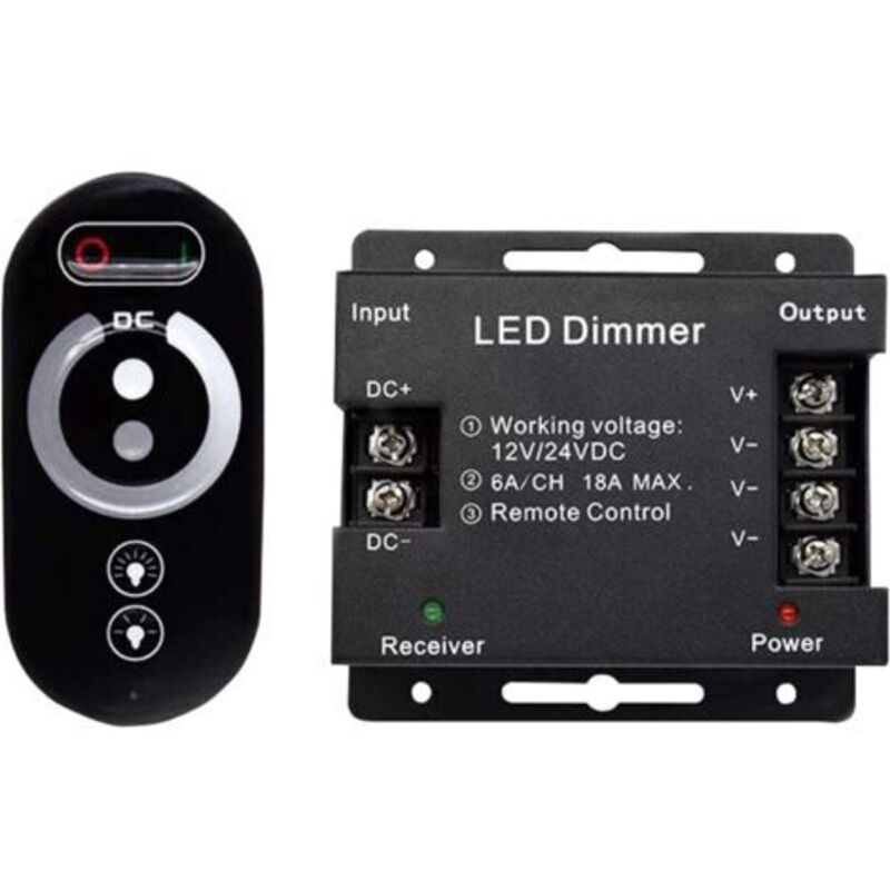 Pr Variator Tactile Sans Fil Led 12 V – 12 V Cc Mit Fernbedienung Für Alle Led-lampen Mit Variabler Intensität Cc – Variator Tactile Sans Fil 18 A