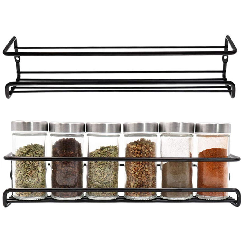 Set Mit 2 Gewürzregalen, Minimalistischer Wandorganisator –