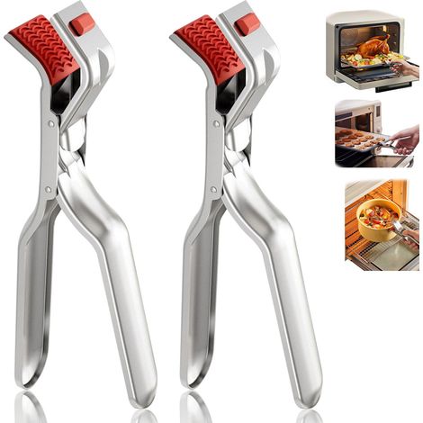 Set Mit 2 Pinzetten Aus Rostfreiem Edelstahl – Anti-bruch-pinzetten Für Flaschen, Mit Thermischer Isolierung Und Anti-dressing-silikon