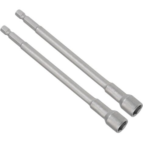 Magnetische Muttern-bits, 10-mm-stecknuss, 1/4-zoll-sechskantschaft, Langer Steckschlüssel Aus Cr-v-stahl – (für Die Reparatur Von Autoteilen), 2 Stück