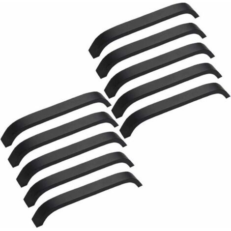 10 Stück 160 Mm Schwarze Moderne Möbelgriffe Für Schranktüren Mit Schrauben