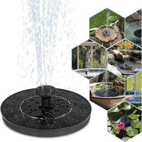 Solarbrunnenpumpe Für Den Außenbereich, 2,5 W Schwimmender Solarbrunnen Mit Batterie, 4 Düsen, Solarpumpe Für Teiche Im Freien