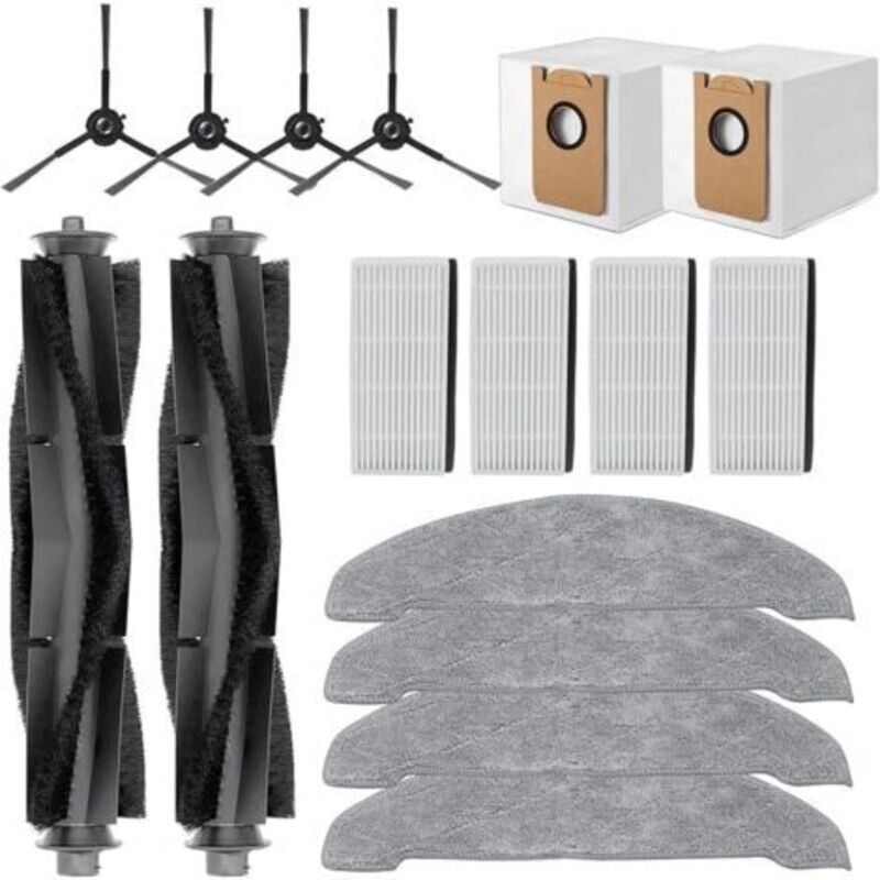 Nachkaufteile Für Honiture Q6 Pro, Imou L11 Pro/airrobo T10+/neabot N2, 2 Hauptstifte + 4 Seitentaschen + 4 Filter + 2 Beutel Mit Beutel + 4 Chiffons