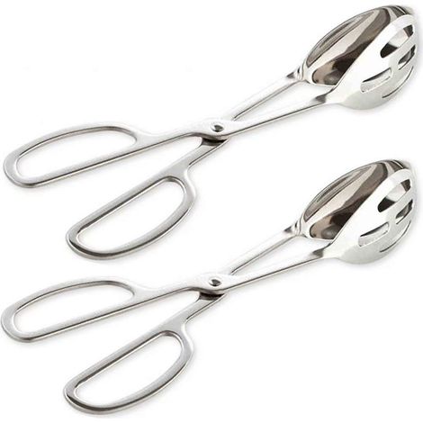Lot Von 2 Pinces De Cuisine In Rostfreiem Edelstahl Für Buffets, Restaurantes, Kuchen Mit Salat, Kuchen Usw.