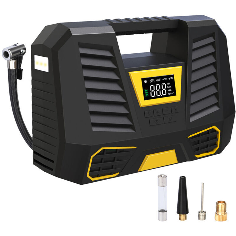 12 V Autoreifenfüller Tragbarer Automatischer Luftkompressor Digitalanzeige Led-licht 1 Zylinder Luftkompressor