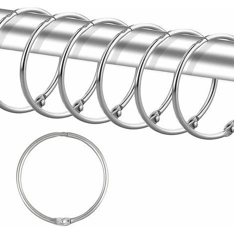 12 Duschvorhangringe – Silber, Rostbeständige Duschvorhanghaken, Runde Metallhaken Für Badezimmer, Garderobe, Fenster, Heimdekoration, F