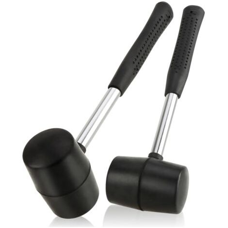 2 Gummihammer 590 G – Camping-, Zelt- Und Outdoor-zubehör – Stabiler Und Rutschfester Griff – Campinghammer, Schonhammer Für Heimwerker
