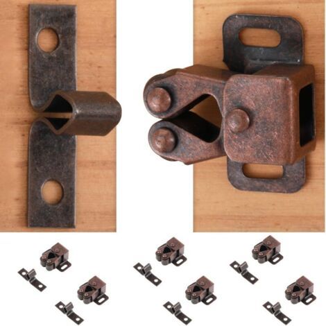6er-pack Doppelrollen-möbelschnäpper, Schranktürschnäpper, Kugel, Rolle, Schnäpper, Schranktürschließer, Für Schranktüren
