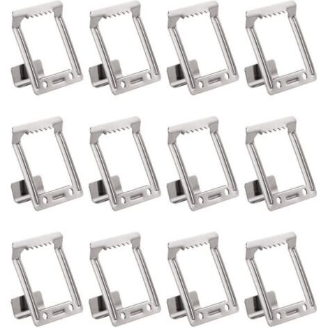 12 Stück Bilderrahmen-clips, 15 Mm Tiefe, Haken Zum Aufhängen Von Rahmen, Metall-leinwandhalterung, Keine Bohrklemme Zum Befestigen, Aufhängen Von Bildern, Hellschwarz