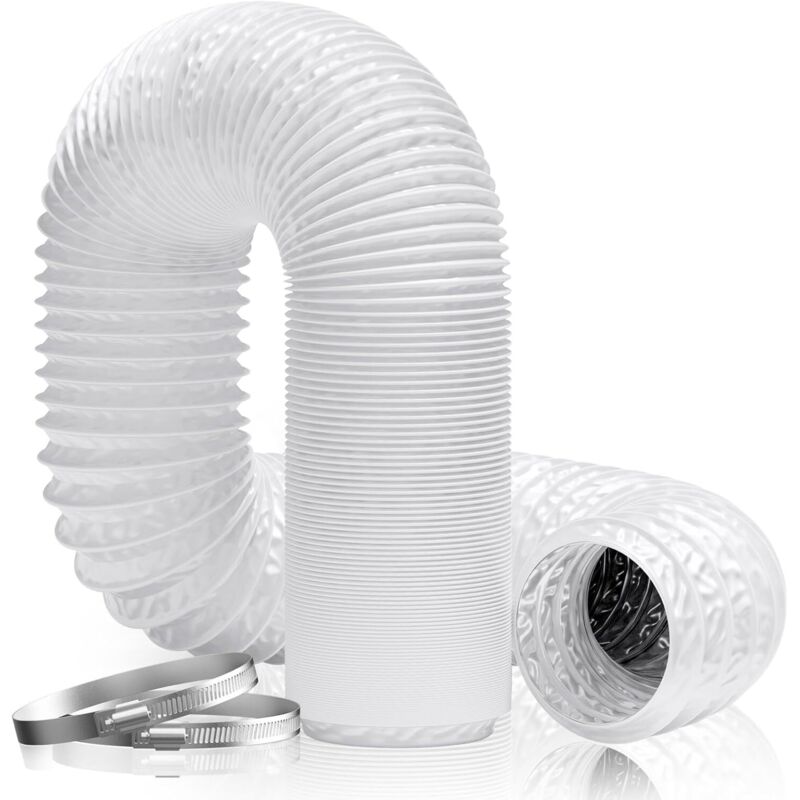 Flexibler Be- Und Entlüftungsschlauch 160 Mm X 6/8/10 M, Aus Aluminium Und Pvc, Für Wäschetrockner Und Luftabsauger
