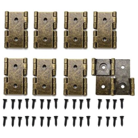 8er-pack Falttürscharniere Im Retro-stil Mit Befestigungsschrauben, Bronze