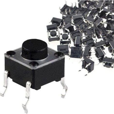 100pcs Tactile Tact Push Button 4pin 6x6x5mm Vertikale Momentschalter Miniatur Taste Elektronische Komponenten Für Pcb Board