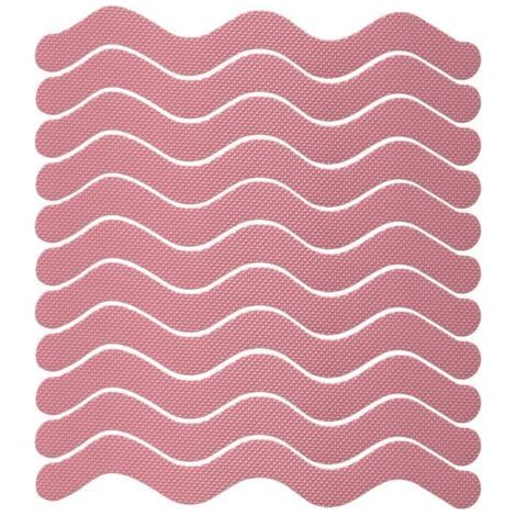 Packung Mit 24 Rosa S-förmigen Anti-rutsch-streifen Für Badewannen, Größe 2 X 20 Cm.